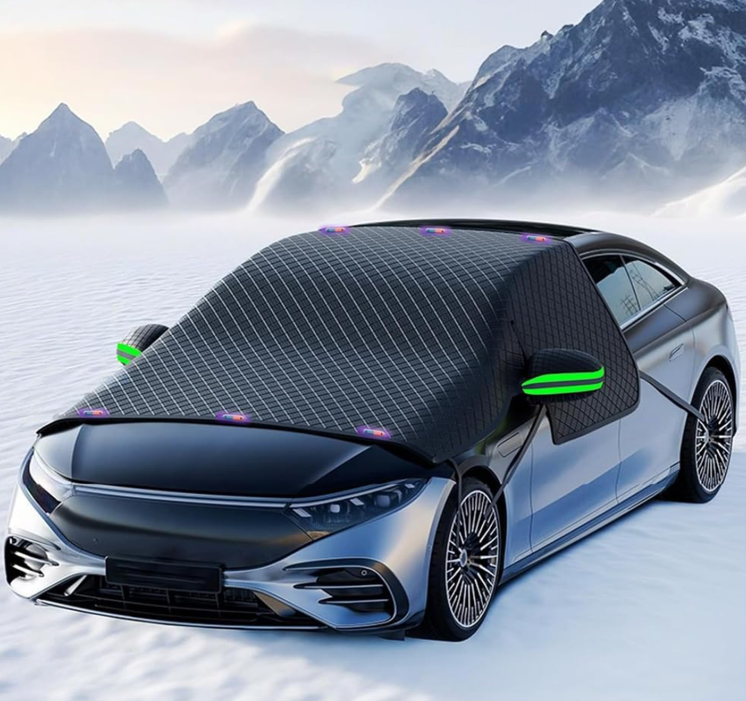 Omnigineer FrostShield Windshield Cover – All-Season Protection with Magnetic Hold ❄️🚗