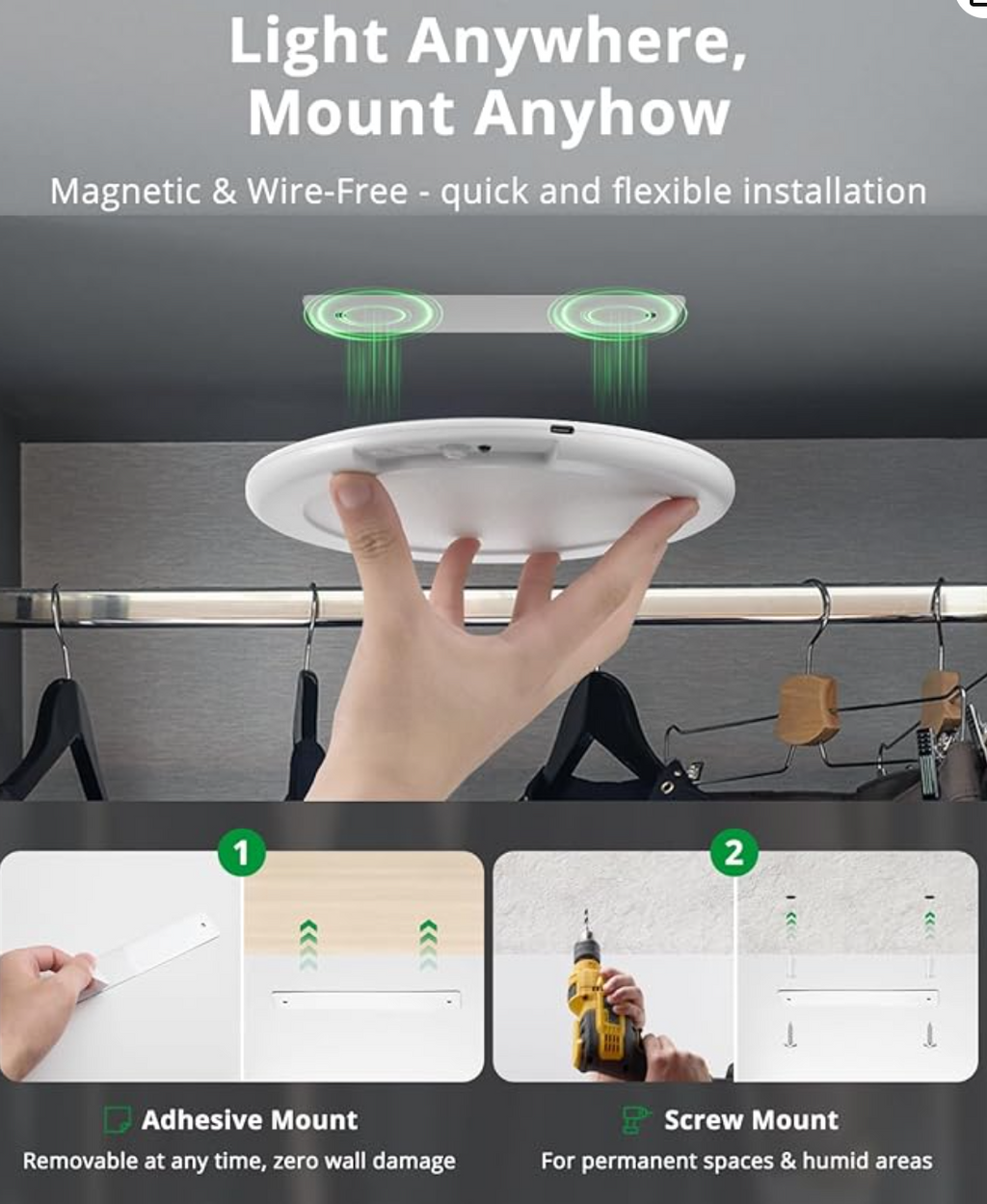 Omnigineer SmartGlow™ - Motion Sensor Ceiling Light