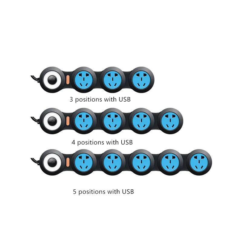 Customizable Folding Rotating Power Strip for Global Use