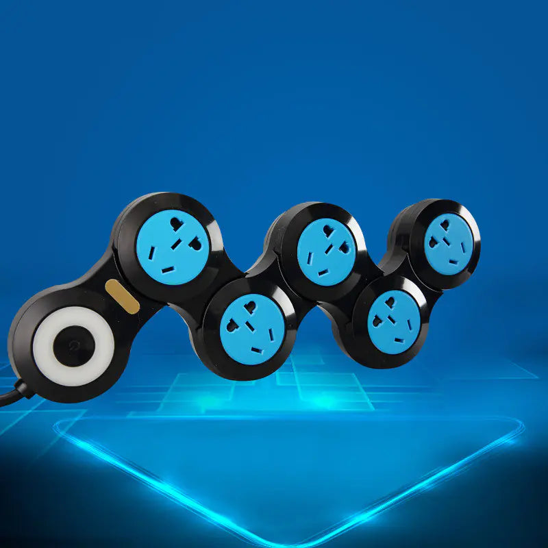 Customizable Folding Rotating Power Strip for Global Use